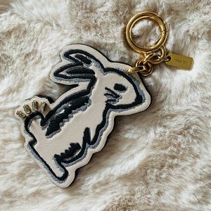 Coach Selena Gomez Bunny bag charm keychain